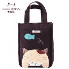 HIKOSEN CARA卡拉猫女可爱布艺手工布包帆布手拎包手提包便当包包